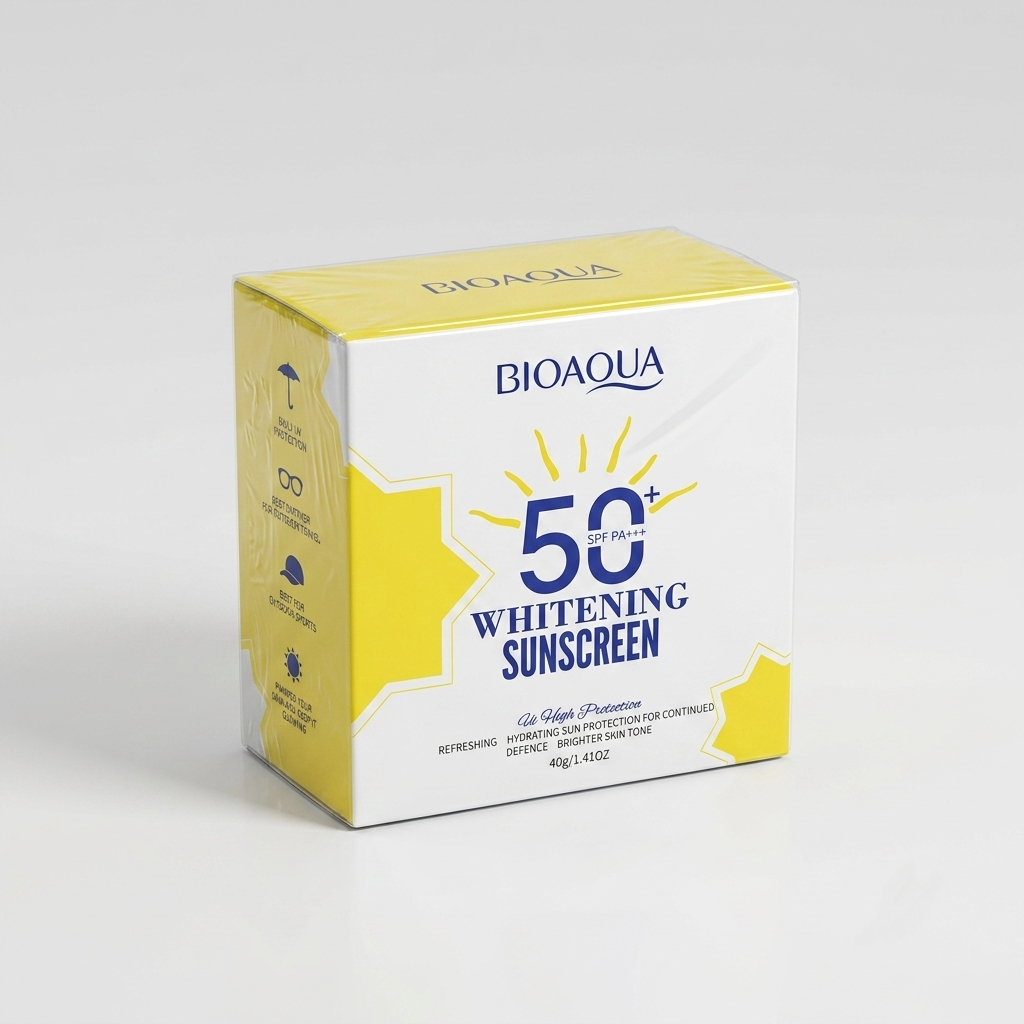 BIOAQUA SPF 50+ PA+++ Whitening Sunscreen Cream (40g) – Sun Protection & Skin Brightening Moisturizer