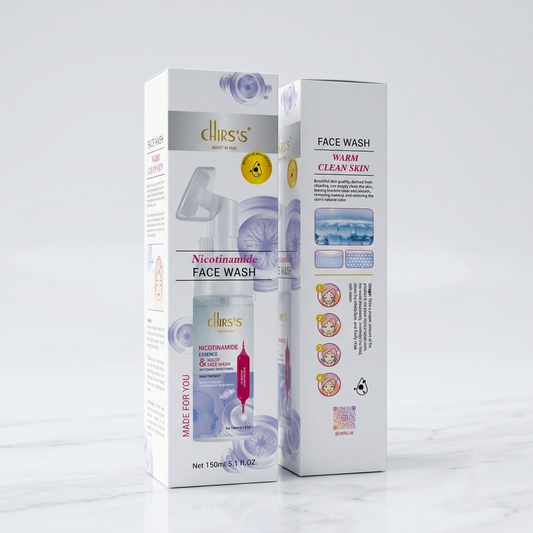 CHIRS'S Nicotinamide Whitening Face Wash - 150ml | Brightening & Oil Control Cleanser for Glowing Skin