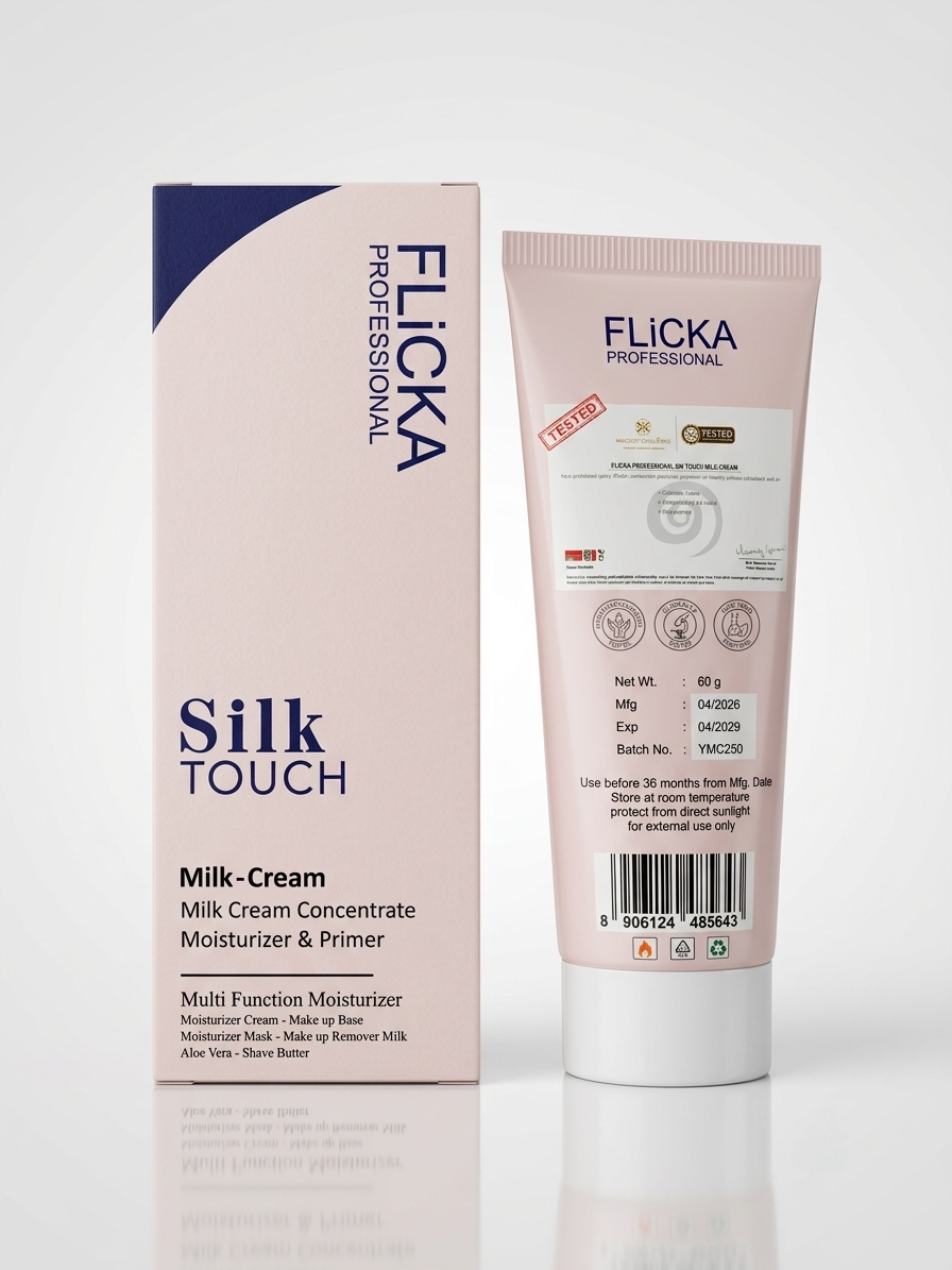 FLICKA Silk Touch Milk-Cream Concentrate  3-in-1 Moisturizer & Primer (60g)
