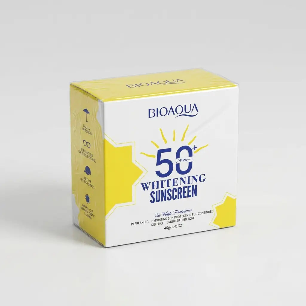 BIOAQUA SPF 50+ PA+++ Whitening Sunscreen Cream (40g) – Sun Protection & Skin Brightening Moisturizer