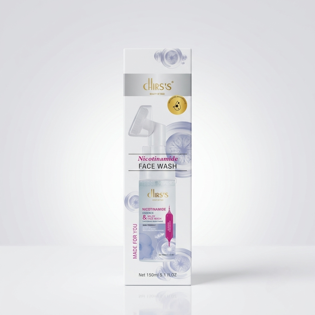 CHIRS'S Nicotinamide Whitening Face Wash - 150ml | Brightening & Oil Control Cleanser for Glowing Skin