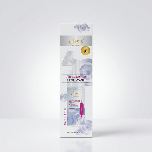 CHIRS'S Nicotinamide Whitening Face Wash - 150ml | Brightening & Oil Control Cleanser for Glowing Skin
