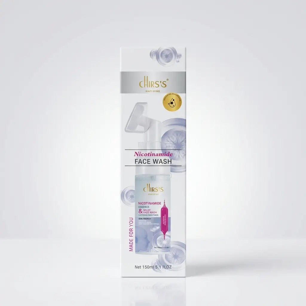 CHIRS'S Nicotinamide Whitening Face Wash - 150ml | Brightening & Oil Control Cleanser for Glowing Skin