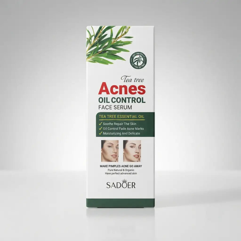 Sadoer Tea Tree Acnes Oil Control Face Serum - 30ml  Anti-Acne & Blemish Treatment