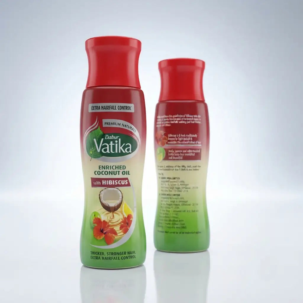Dabur Vatika Enriched Coconut Hair Oil with Hibiscus - Extra Hairfall Control, 100% Natural Nourishment