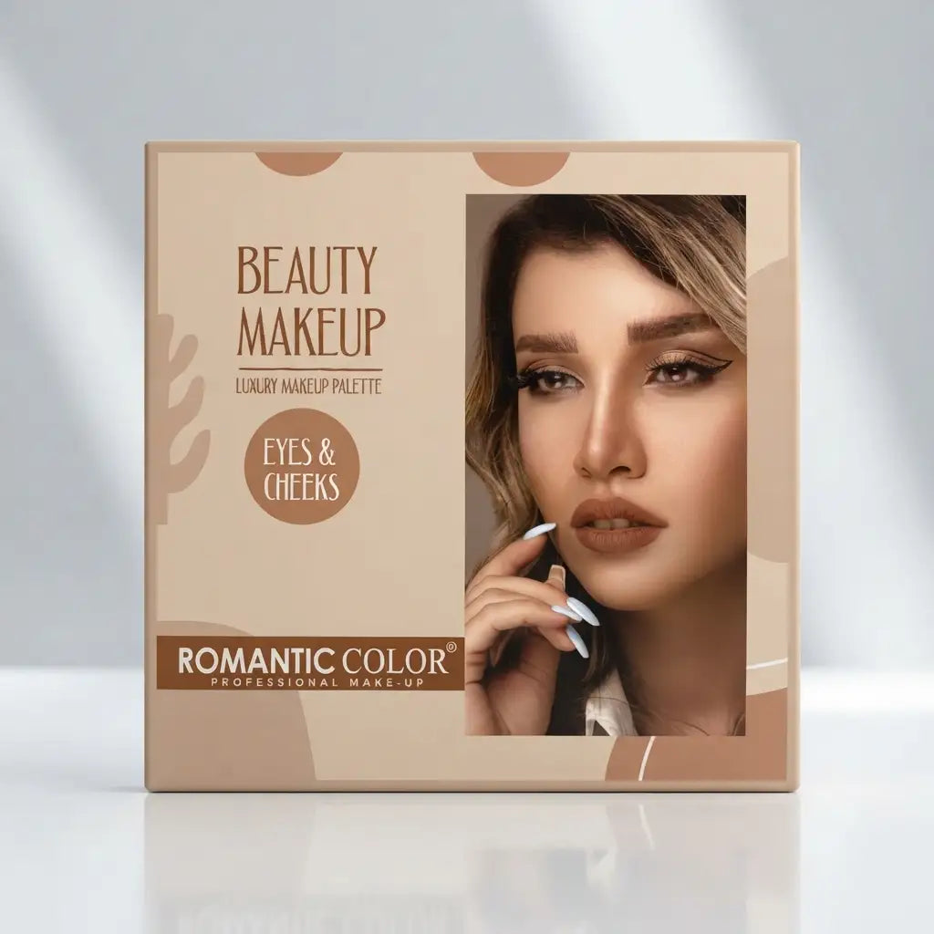 Romantic Color Professional Luxury Beauty Makeup Palette – All-in-One Eyeshadow, Blusher, Highlighter & Contour Kit