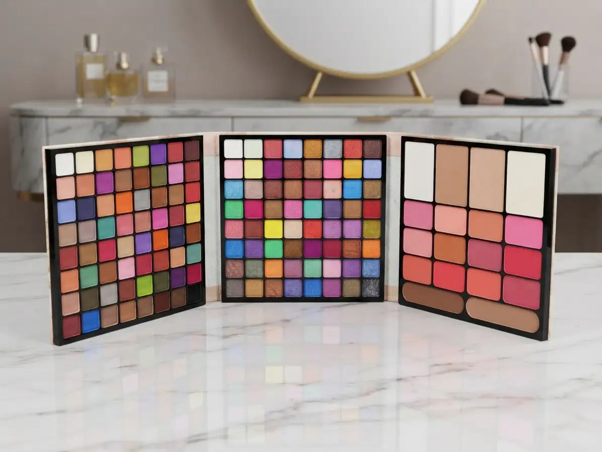 Romantic Color Professional Luxury Beauty Makeup Palette – All-in-One Eyeshadow, Blusher, Highlighter & Contour Kit